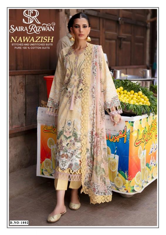Saira rizwan nawazish dress material wholesalers in surat